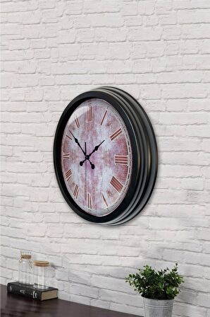 40 Cm Siyah Metal Eros Duvar Saati