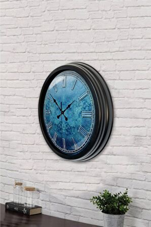 40 Cm Siyah Metal Elit Duvar Saati