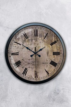 40 Cm Siyah Metal Eksitme Duvar Saati