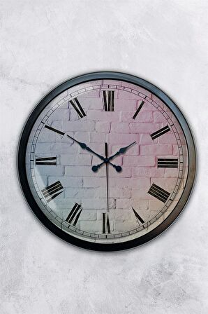 40 Cm Siyah Metal Ege Duvar Saati