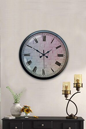40 Cm Siyah Metal Ege Duvar Saati