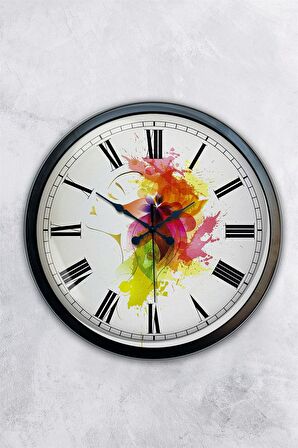 40 Cm Siyah Metal Dizayn Duvar Saati