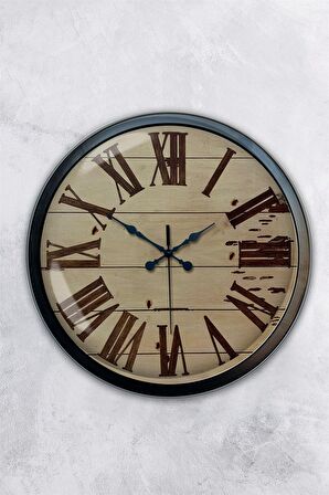 40 Cm Siyah Metal Dizayn Duvar Saati