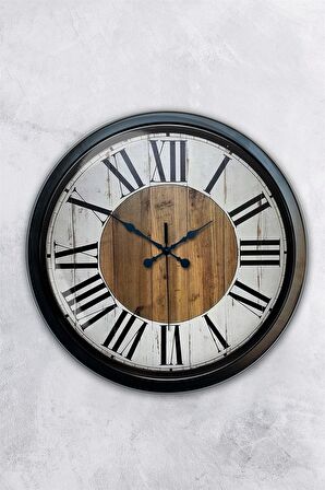 40 Cm Siyah Metal Dekoratif Duvar Saati