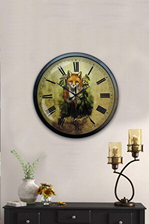 40 Cm Siyah Metal Dekoratif Duvar Saati