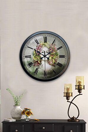 40 Cm Siyah Metal Dekoratif Duvar Saati