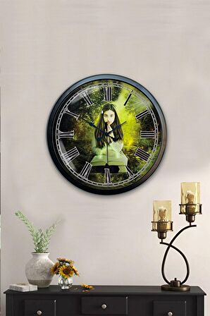 40 Cm Siyah Metal Dekoratif Duvar Saati