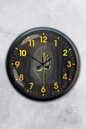 40 Cm Siyah Metal Dekoratif Duvar Saati