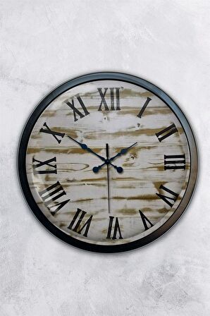 40 Cm Siyah Metal Dekoratif Duvar Saati