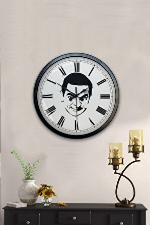 40 Cm Siyah Metal Dekoratif Duvar Saati