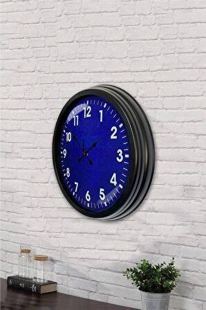40 Cm Siyah Metal Dekoratif Duvar Saati