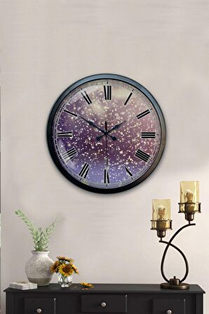 40 Cm Siyah Metal Dekoratif Duvar Saati