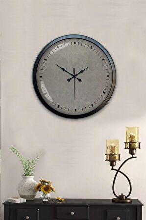40 Cm Siyah Metal Decorative Duvar Saati