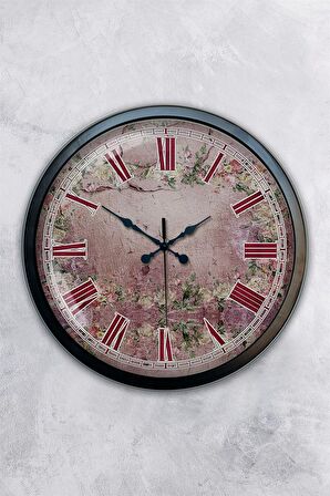40 Cm Siyah Metal Decorative Duvar Saati