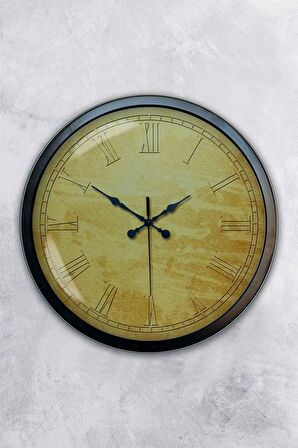 40 Cm Siyah Metal Decorative Duvar Saati