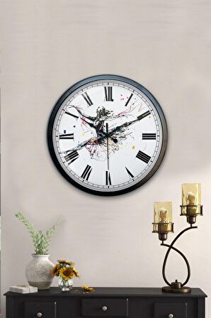 40 Cm Siyah Metal Dans Duvar Saati