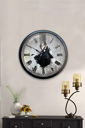 40 Cm Siyah Metal Dans Duvar Saati