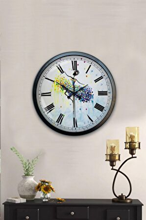 40 Cm Siyah Metal Dance Duvar Saati
