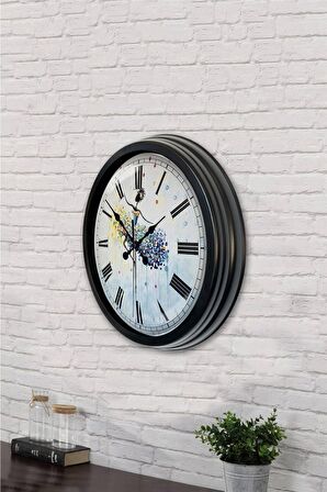 40 Cm Siyah Metal Dance Duvar Saati