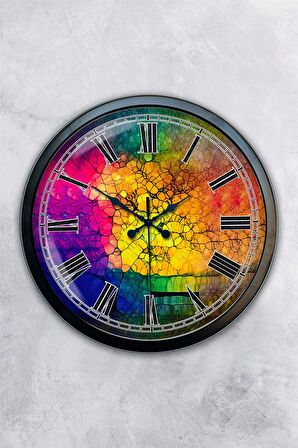 40 Cm Siyah Metal Color Duvar Saati