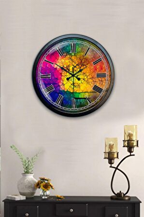 40 Cm Siyah Metal Color Duvar Saati