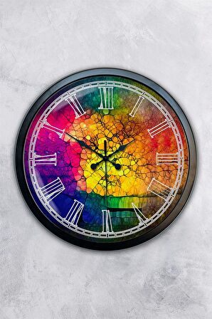 40 Cm Siyah Metal Color Duvar Saati