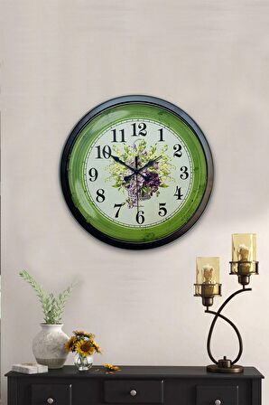 40 Cm Siyah Metal Çocuk Duvar Saati