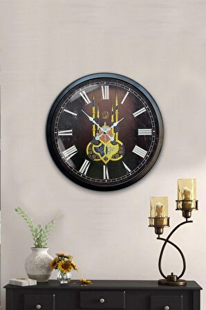 40 Cm Siyah Metal Cami Duvar Saati