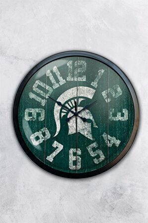 40 Cm Siyah Metal Bizans Duvar Saati