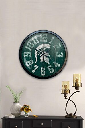 40 Cm Siyah Metal Bizans Duvar Saati