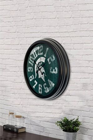 40 Cm Siyah Metal Bizans Duvar Saati