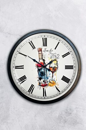 40 Cm Siyah Metal Bar Duvar Saati