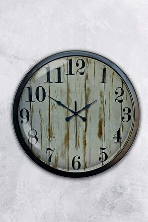 40 Cm Siyah Metal Asal Sayı Duvar Saati