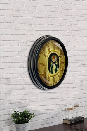 40 Cm Siyah Metal Abdülhamit Han Duvar Saati