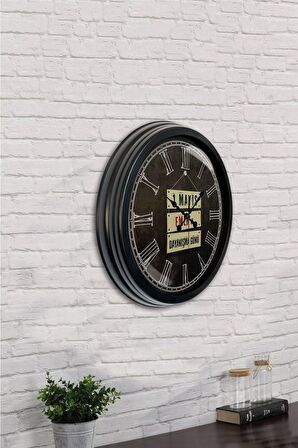 40 Cm Siyah Metal 1 Mayıs İşçiler Duvar Saati