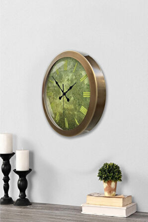 Hediyelik 36 Cm Eskitme Metal Eskitme Duvar Saati