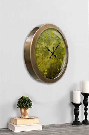 Hediyelik 36 Cm Eskitme Metal Eskitme Duvar Saati