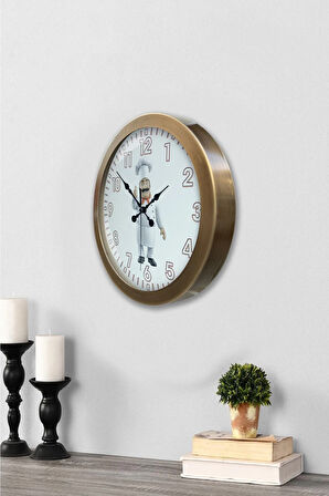 Hediyelik 36 Cm Eskitme Metal Aşçı Mutfak Duvar Saati