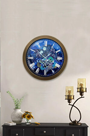 Hediyelik 36 Cm Eskitme Metal Sea Life Duvar Saati