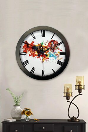 36 cm Siyah Metal Silah Duvar Saati