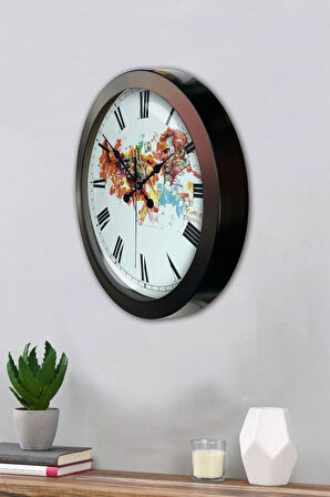 36 cm Siyah Metal Silah Duvar Saati