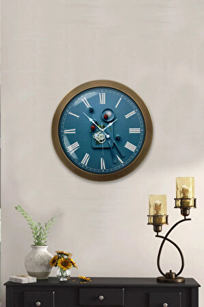 36 cm Eskitme Metal Mutfak Duvar Saati