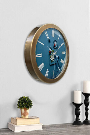 36 cm Eskitme Metal Mutfak Duvar Saati