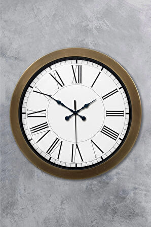 Hediyelik 36 Cm Eskitme Metal Roma Klasik Duvar Saati