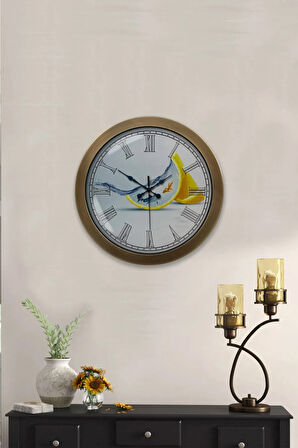 36 cm Eskitme Metal Mutfak Duvar Saati