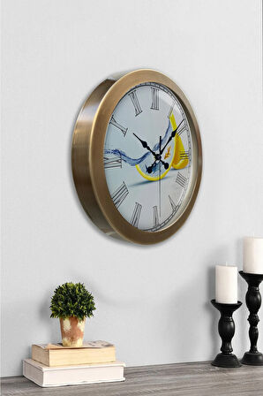 36 cm Eskitme Metal Mutfak Duvar Saati