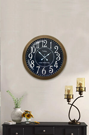 Hediyelik 36 Cm Eskitme Metal Dekoratif Duvar Saati