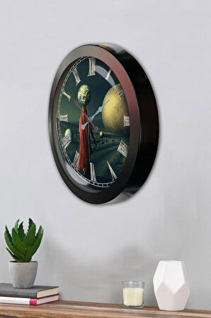 Hediyelik 36 Cm Siyah Metal Dekoratif Duvar Saati