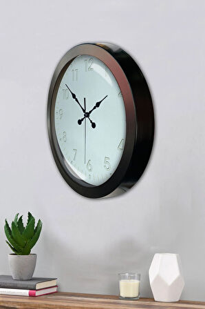 Hediyelik 36 Cm Siyah Metal Klasik Duvar Saati