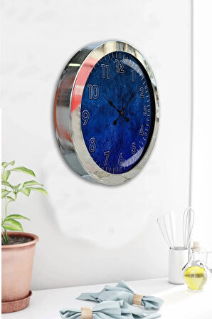 Hediyelik 36 Cm Krom Metal Class Duvar Saati